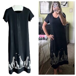 Vintage Connie Choi rayon giraffe dress